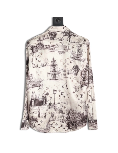 Louis Vuitton City Silk Long-Sleeve Shirt,Louis Vuitton