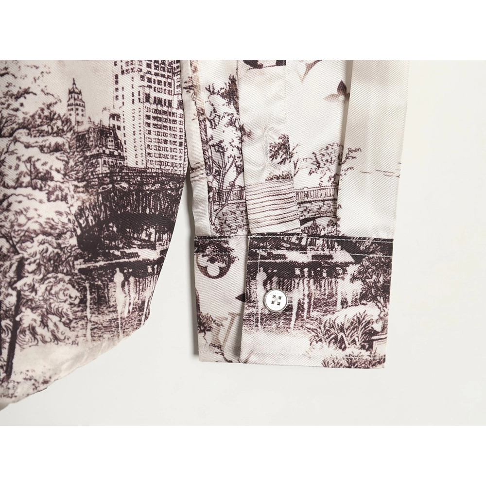 Louis Vuitton City Silk Long-Sleeve Shirt,Louis Vuitton