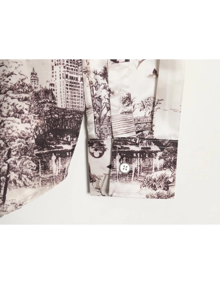 Louis Vuitton City Silk Long-Sleeve Shirt,Louis Vuitton