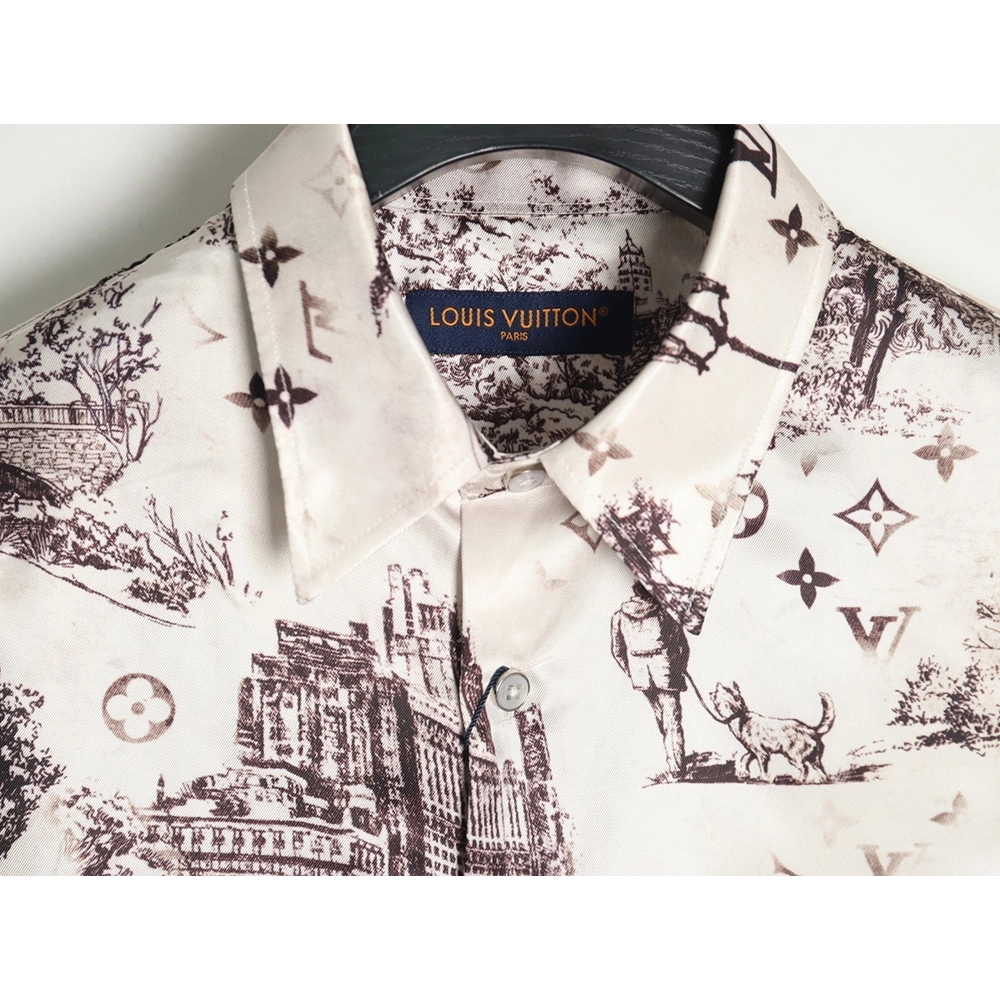 Louis Vuitton City Silk Long-Sleeve Shirt,Louis Vuitton
