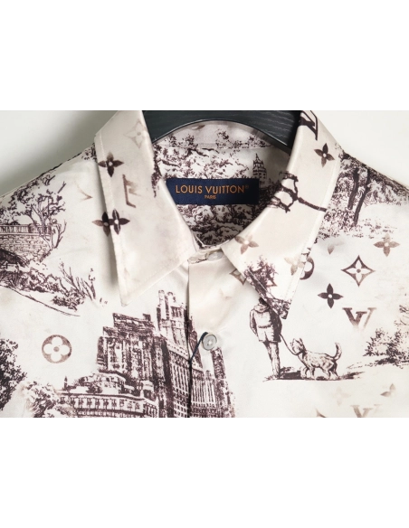 Louis Vuitton City Silk Long-Sleeve Shirt,Louis Vuitton