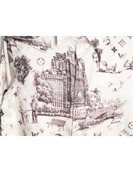 Louis Vuitton City Silk Long-Sleeve Shirt,Louis Vuitton