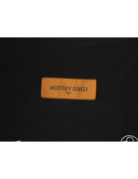 Louis Vuitton Dashed-Line Three-Flower Short-Sleeve T-Shirt TSK1,Louis Vuitton