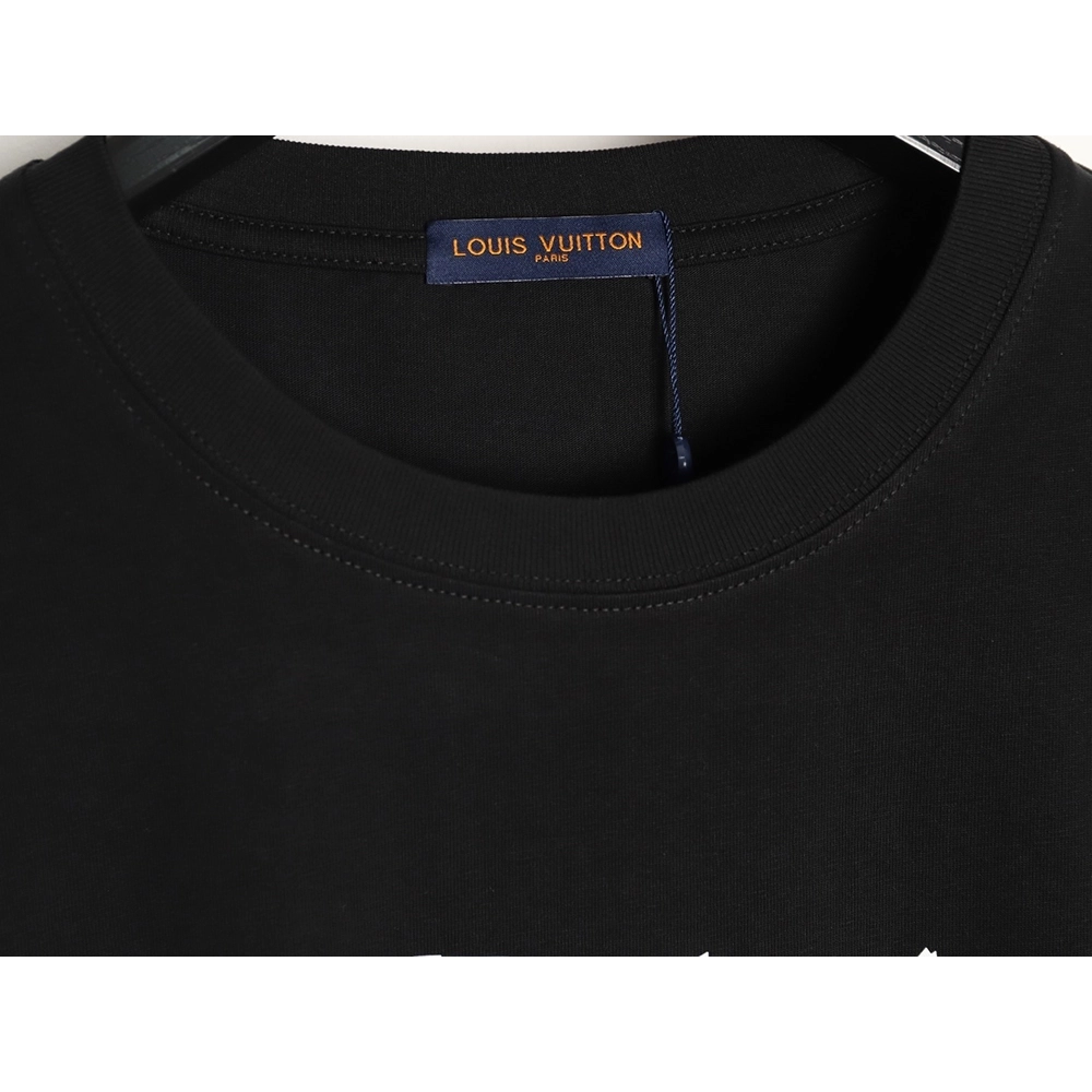 Louis Vuitton Dashed-Line Three-Flower Short-Sleeve T-Shirt TSK1,Louis Vuitton