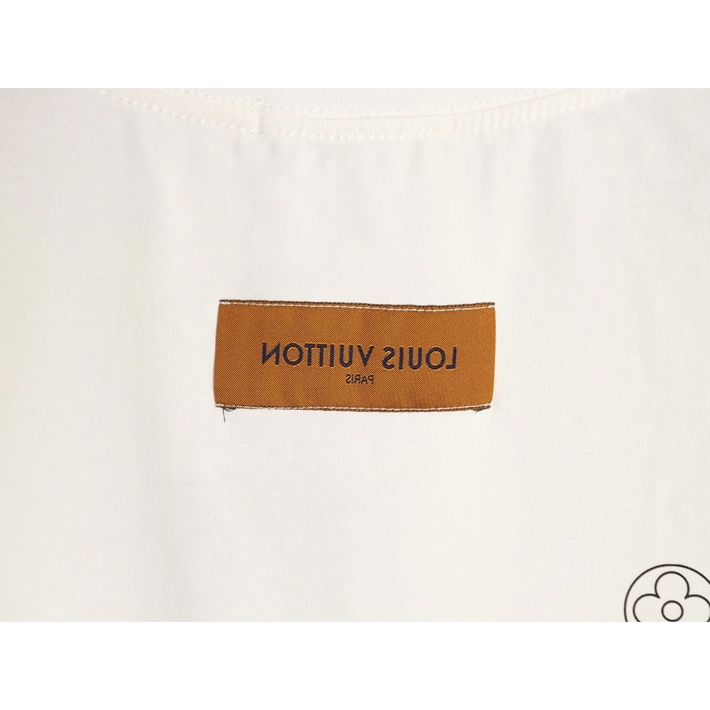 Louis Vuitton Dashed-Line Three-Flower Short-Sleeve T-Shirt,Louis Vuitton