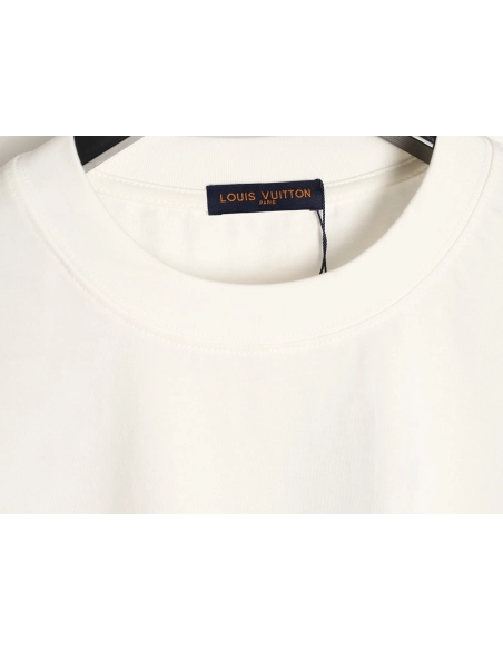 Louis Vuitton Dashed-Line Three-Flower Short-Sleeve T-Shirt,Louis Vuitton