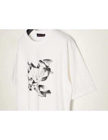 Louis Vuitton dove print short-sleeved shirt,Louis Vuitton