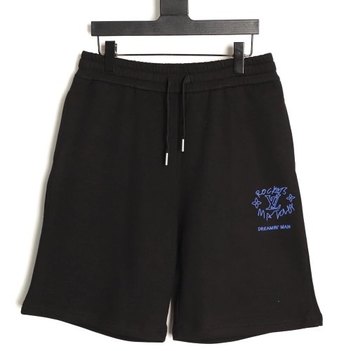 Louis Vuitton "Dreamer" Graffiti Slogan Print Shorts,Louis Vuitton