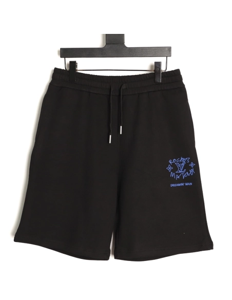 Louis Vuitton "Dreamer" Graffiti Slogan Print Shorts,Louis Vuitton