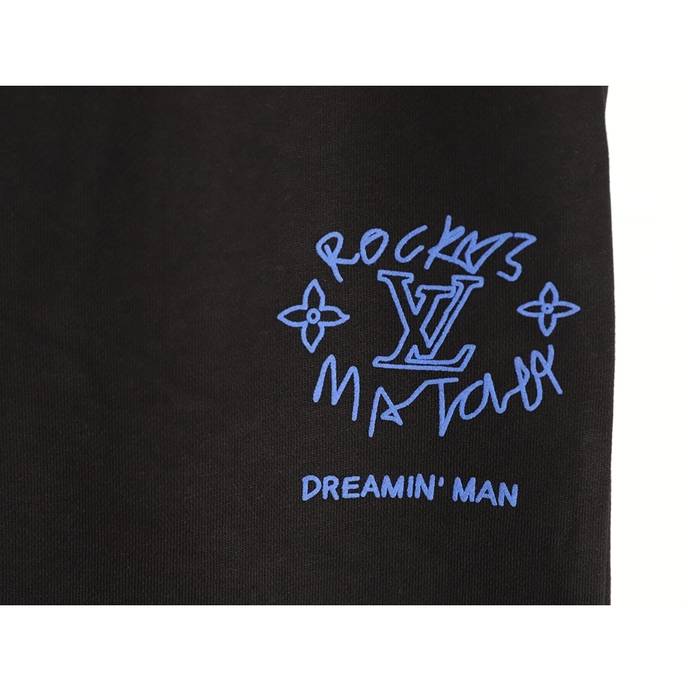 Louis Vuitton "Dreamer" Graffiti Slogan Print Shorts,Louis Vuitton