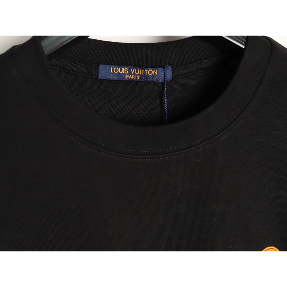 Louis Vuitton Embroidered Logo Colorful Triple-Flower Short-Sleeve T-Shirt TSK1,Louis Vuitton