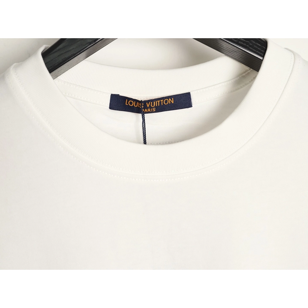 Louis Vuitton Embroidered Logo Colorful Triple-Flower Short-Sleeve T-Shirt,Louis Vuitton