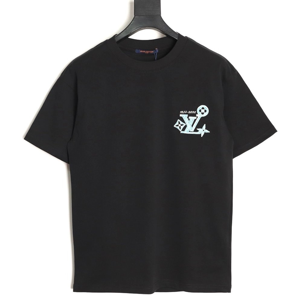 Louis Vuitton Embroidered Logo Short-Sleeve Top TSK1,Louis Vuitton