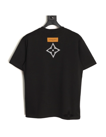 Louis Vuitton Flocked Logo Short-Sleeve T-Shirt TSK1,Louis Vuitton