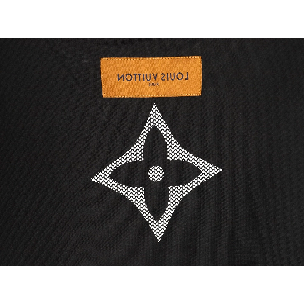Louis Vuitton Flocked Logo Short-Sleeve T-Shirt TSK1,Louis Vuitton