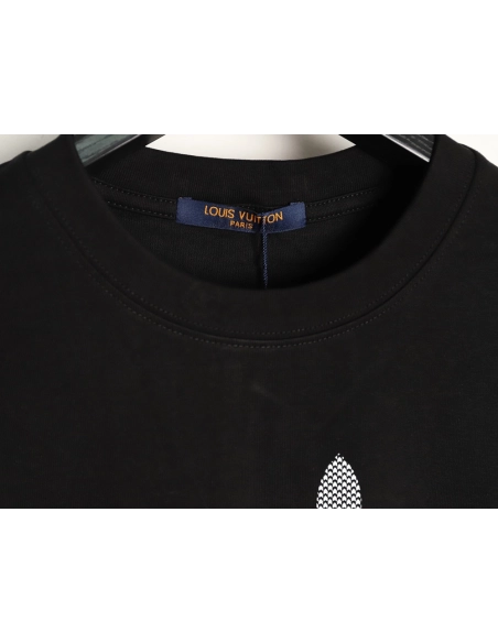 Louis Vuitton Flocked Logo Short-Sleeve T-Shirt TSK1,Louis Vuitton