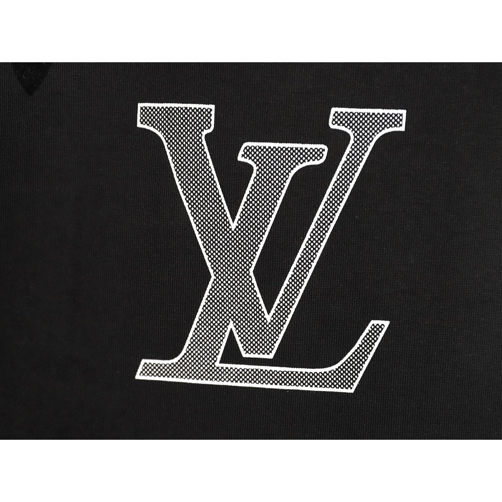 Louis Vuitton Flocked Logo Short-Sleeve T-Shirt TSK1,Louis Vuitton