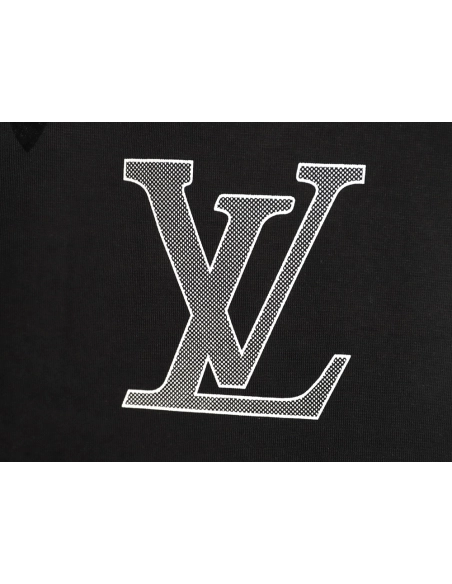 Louis Vuitton Flocked Logo Short-Sleeve T-Shirt TSK1,Louis Vuitton