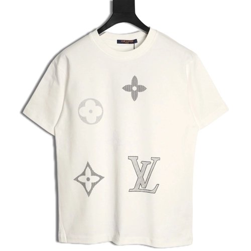 Louis Vuitton Flocked Logo Short-Sleeve T-Shirt,Louis Vuitton