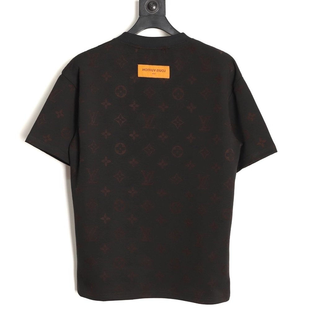 Louis Vuitton full monogram burnout short-sleeved shirt TSK4,Louis Vuitton
