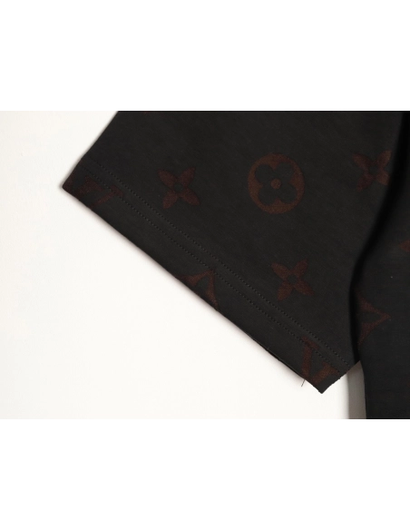 Louis Vuitton full monogram burnout short-sleeved shirt TSK4,Louis Vuitton