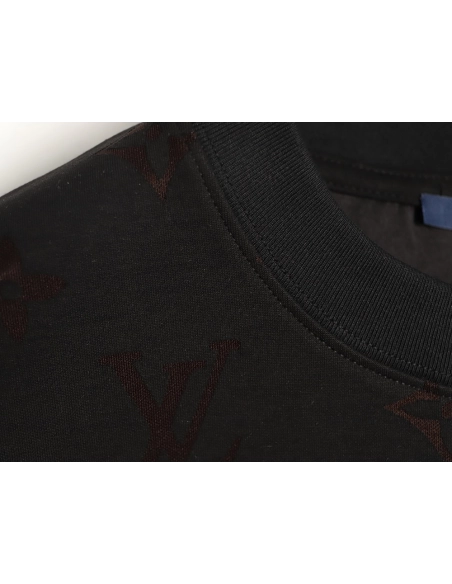 Louis Vuitton full monogram burnout short-sleeved shirt TSK4,Louis Vuitton