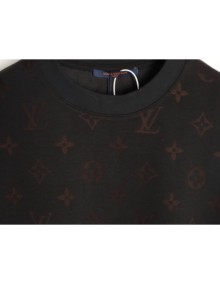 Louis Vuitton full monogram burnout short-sleeved shirt TSK4,Louis Vuitton