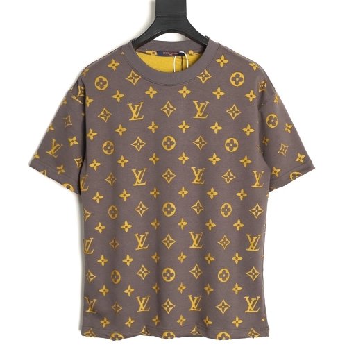 Louis Vuitton full monogram burnout short-sleeved shirt TSK3,Louis Vuitton