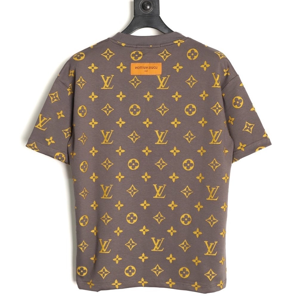 Louis Vuitton full monogram burnout short-sleeved shirt TSK3,Louis Vuitton