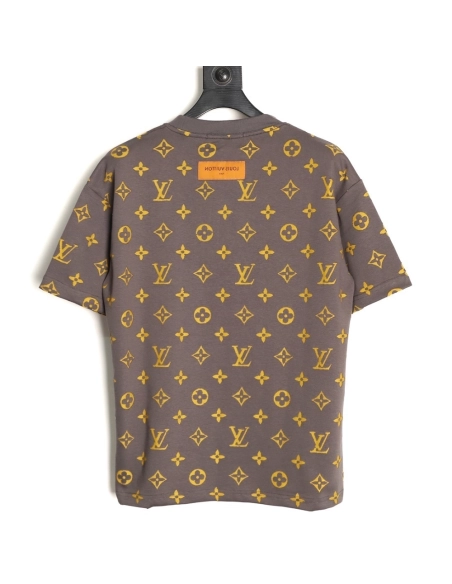 Louis Vuitton full monogram burnout short-sleeved shirt TSK3,Louis Vuitton