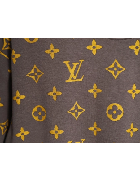 Louis Vuitton full monogram burnout short-sleeved shirt TSK3,Louis Vuitton