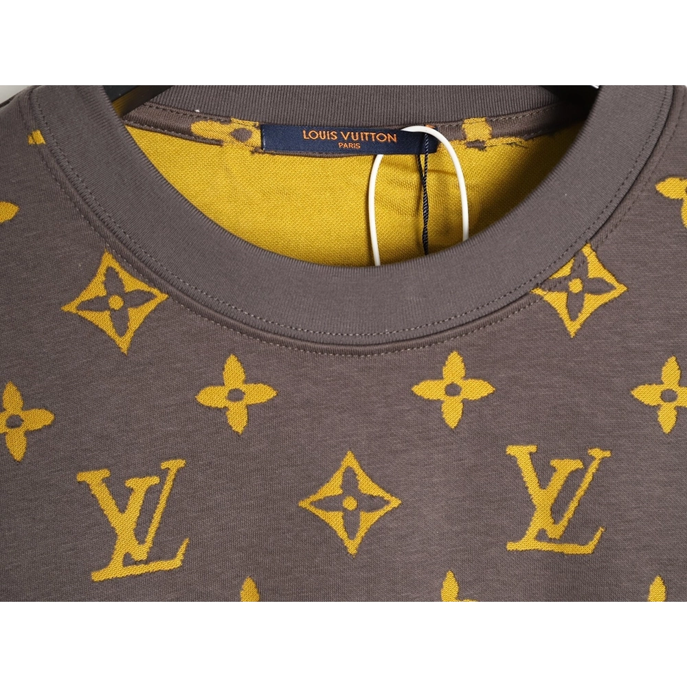 Louis Vuitton full monogram burnout short-sleeved shirt TSK3,Louis Vuitton