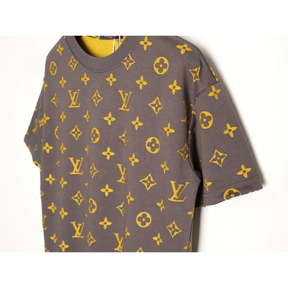 Louis Vuitton full monogram burnout short-sleeved shirt TSK3,Louis Vuitton