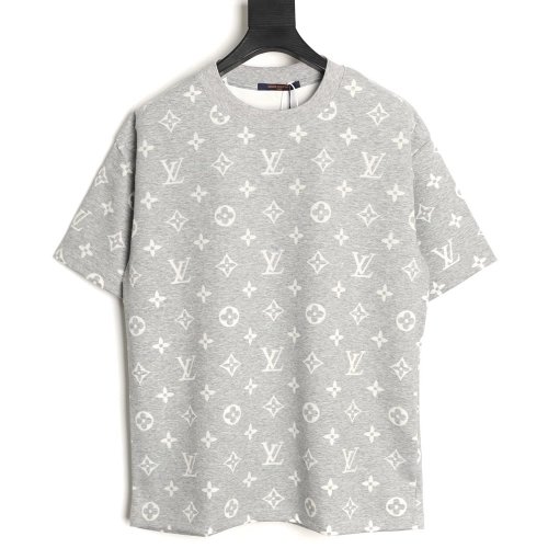 Louis Vuitton full monogram burnout short-sleeved shirt TSK2,Louis Vuitton