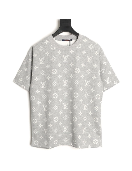 Louis Vuitton full monogram burnout short-sleeved shirt TSK2,Louis Vuitton