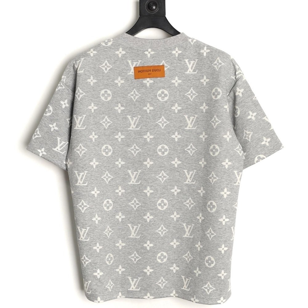 Louis Vuitton full monogram burnout short-sleeved shirt TSK2,Louis Vuitton