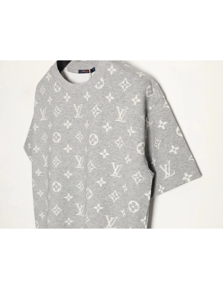 Louis Vuitton full monogram burnout short-sleeved shirt TSK2,Louis Vuitton