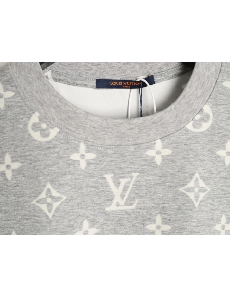 Louis Vuitton full monogram burnout short-sleeved shirt TSK2,Louis Vuitton