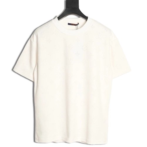 Louis Vuitton full monogram burnout short-sleeved shirt TSK1,Louis Vuitton