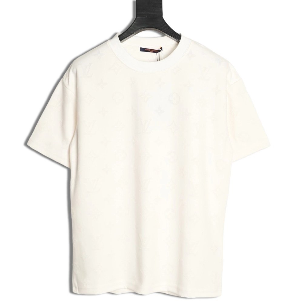 Louis Vuitton full monogram burnout short-sleeved shirt TSK1,Louis Vuitton