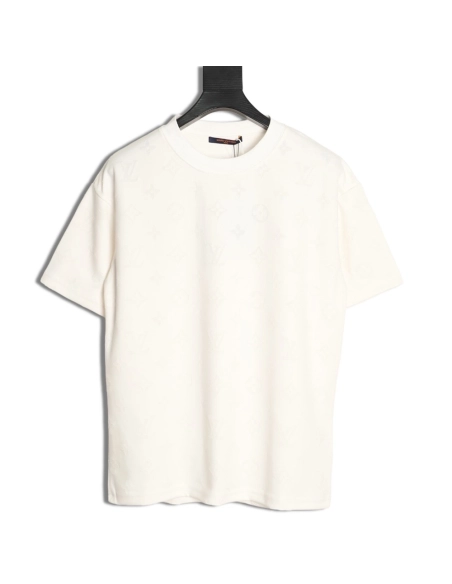 Louis Vuitton full monogram burnout short-sleeved shirt TSK1,Louis Vuitton