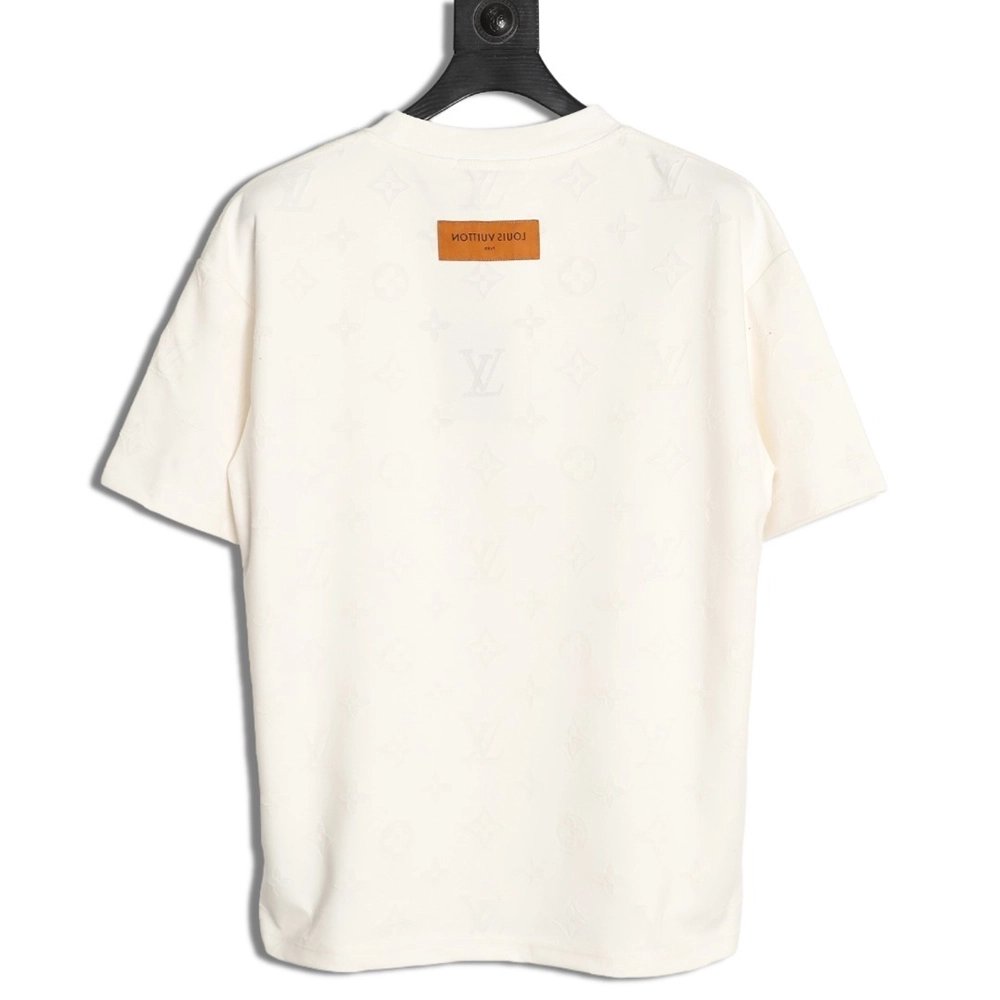 Louis Vuitton full monogram burnout short-sleeved shirt TSK1,Louis Vuitton