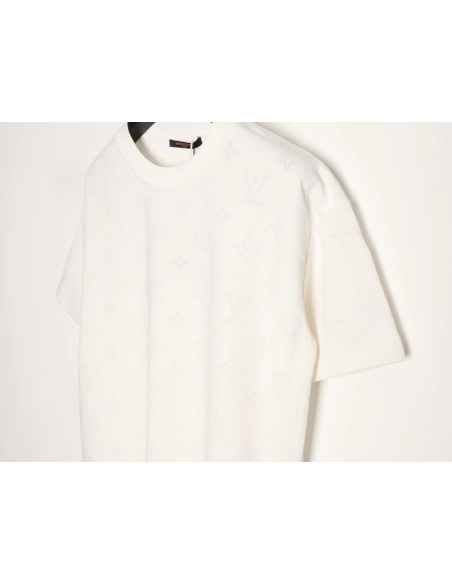 Louis Vuitton full monogram burnout short-sleeved shirt TSK1,Louis Vuitton
