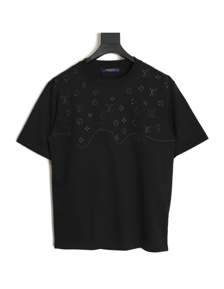 Louis Vuitton half-length logo monogram embroidered short-sleeved T-shirt TSK1,Louis Vuitton