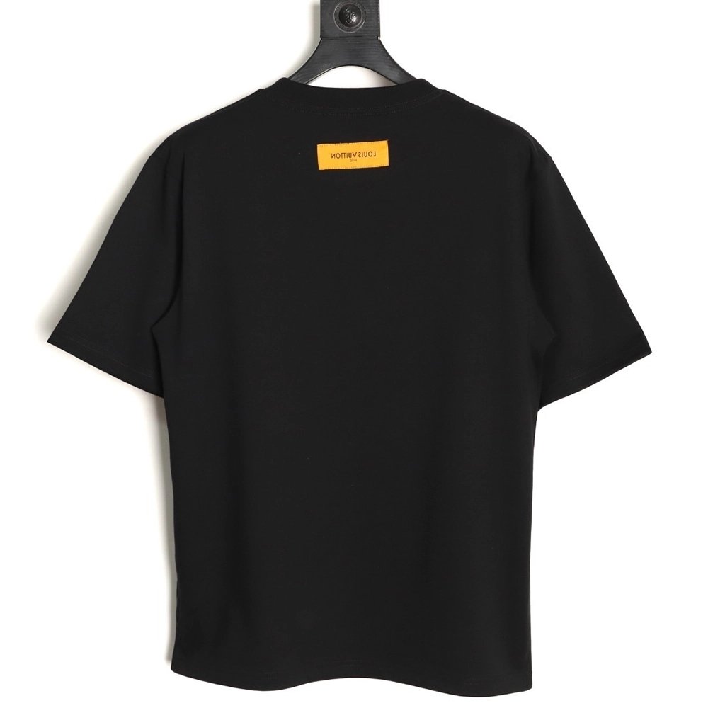 Louis Vuitton half-length logo monogram embroidered short-sleeved T-shirt TSK1,Louis Vuitton