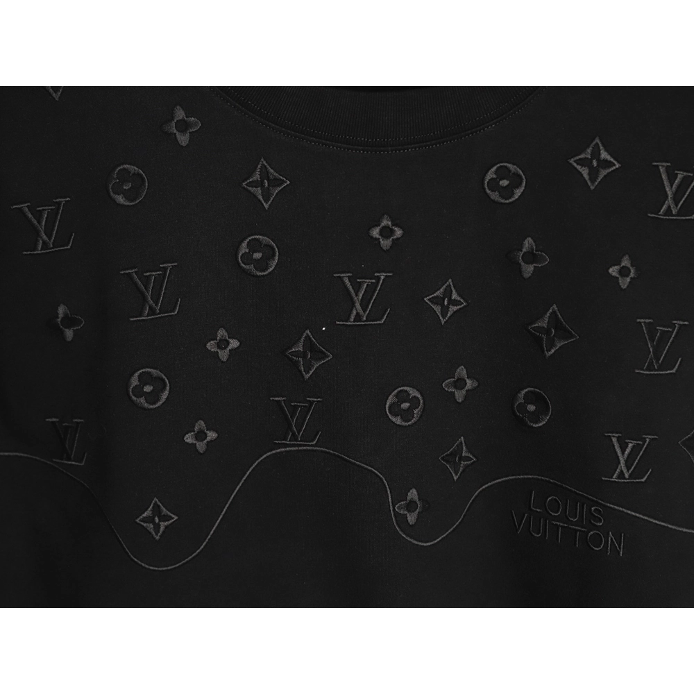 Louis Vuitton half-length logo monogram embroidered short-sleeved T-shirt TSK1,Louis Vuitton
