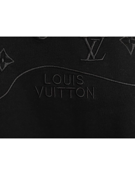 Louis Vuitton half-length logo monogram embroidered short-sleeved T-shirt TSK1,Louis Vuitton