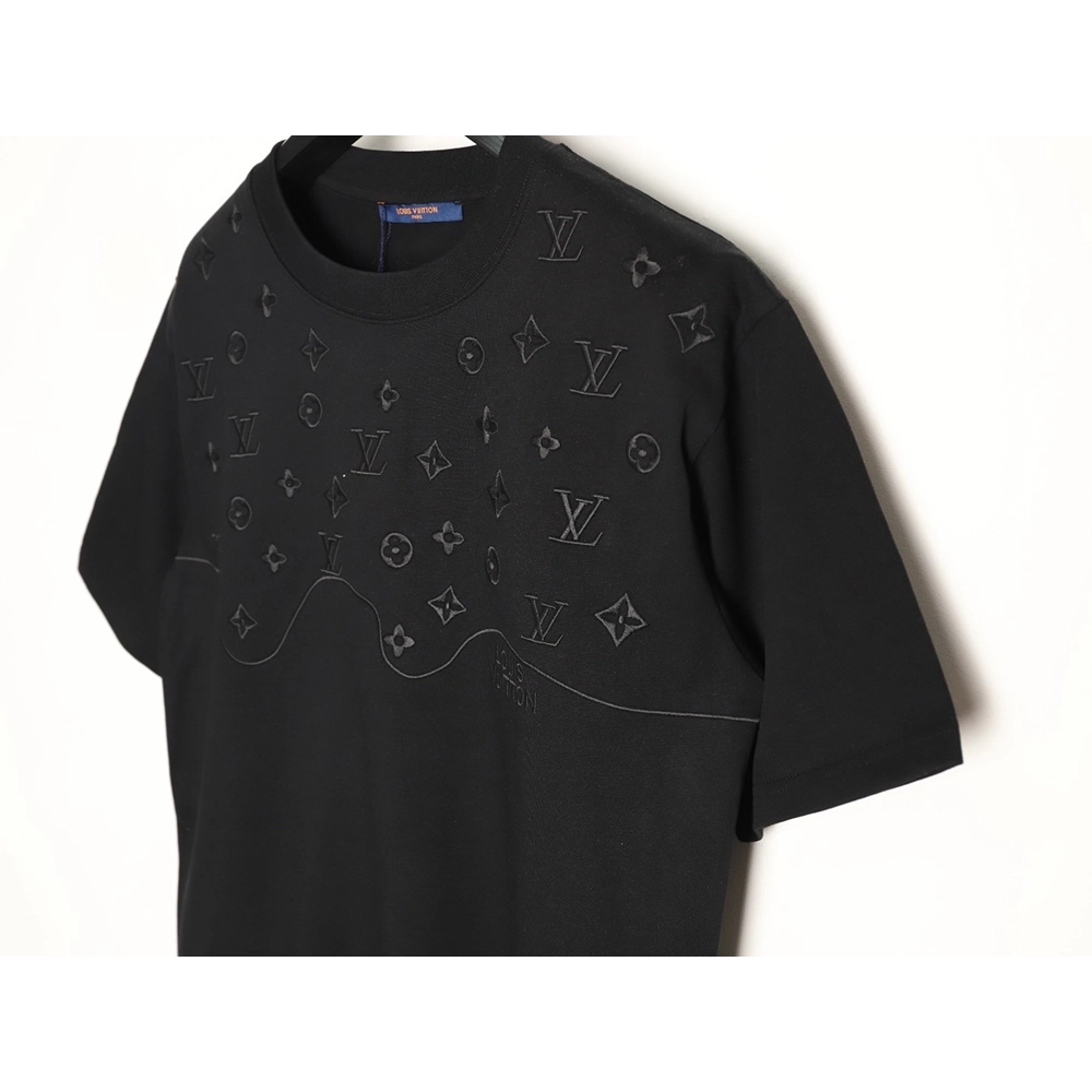 Louis Vuitton half-length logo monogram embroidered short-sleeved T-shirt TSK1,Louis Vuitton