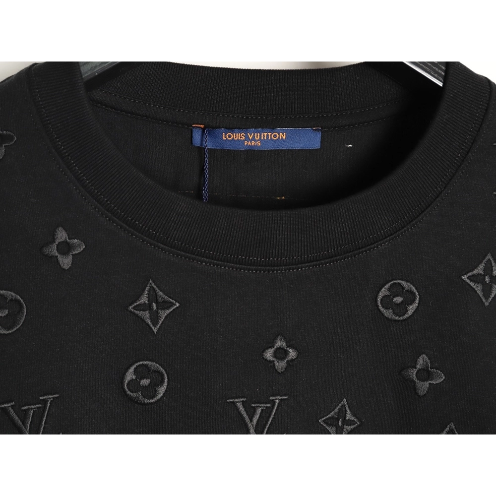 Louis Vuitton half-length logo monogram embroidered short-sleeved T-shirt TSK1,Louis Vuitton