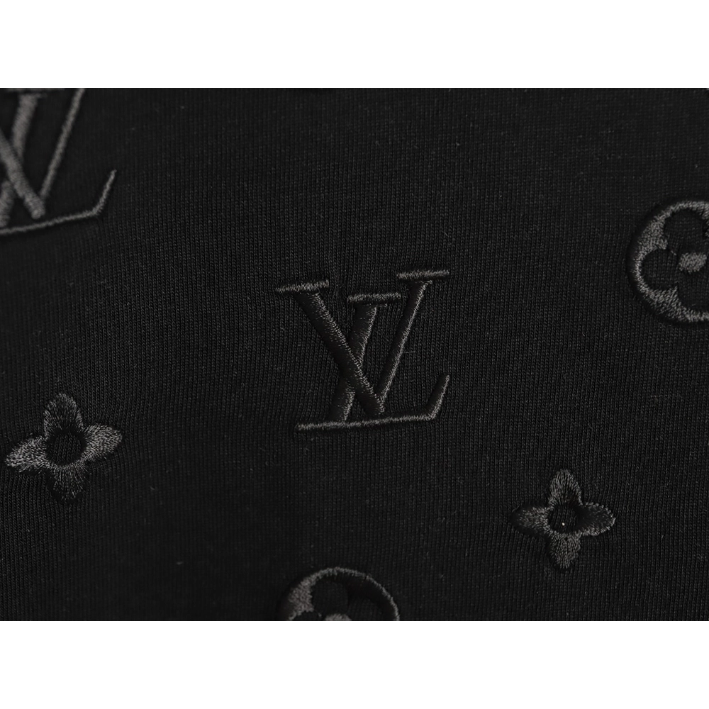 Louis Vuitton half-length logo monogram embroidered short-sleeved T-shirt TSK1,Louis Vuitton